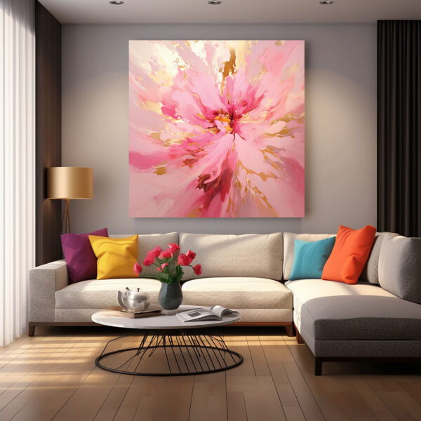 mockup 01 (5) Floral Abstract Gold and Pink Botanical Wall Decor-0131