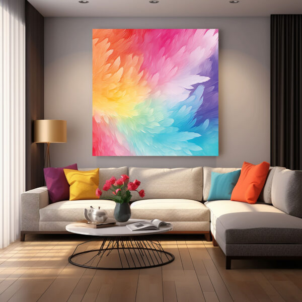 Abstract Landscape Oil Painting, Colorful Nature Scene, Large Canvas Art-0125