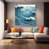 mockup 1 (3) Ocean Wave Oil Painting Textured Canvas Wall Art-0126