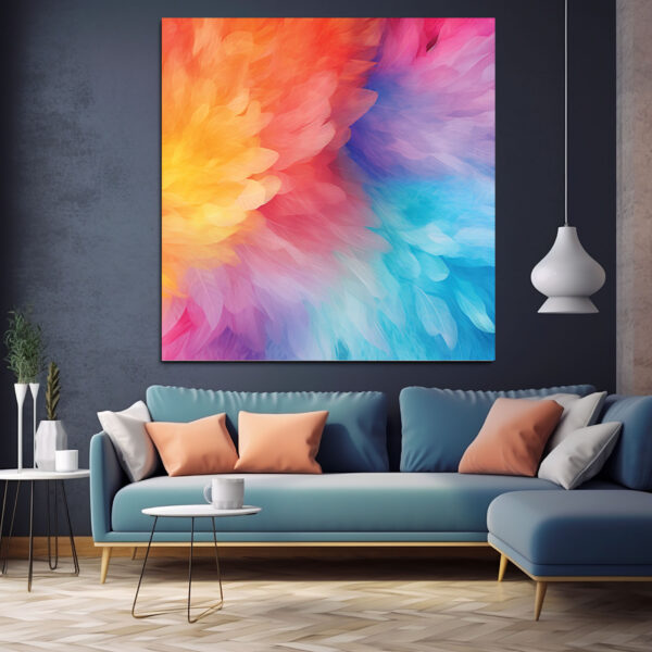 Abstract Landscape Oil Painting, Colorful Nature Scene, Large Canvas Art-0125