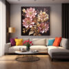 Luxury Abstract Botanical Canvas Wall Art-0137