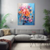 Abstract Floral Canvas Print, Neutral Botanical Wall Art-0153