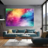 Abstract Landscape Oil Painting, Colorful Nature Scene, Large Canvas Art-0125