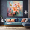mockup 1 (6) Abstract Flower Painting on Canvas Vibrant Nature Decor Large Living room Wall Art-0127