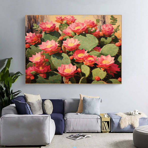 mockup 1 (7) Modern Feminine Flower Decor, Bright Abstract Wall Art-0128