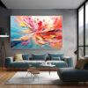 Abstract Landscape Painting And Colorful Wall Art Textured Nature Canvas-0151
