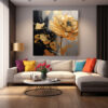 mockup 7 copy Gold Black Abstract Canvas Art, Modern Neutral Painting, Luxury Home Decor-0135