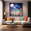 600-600 Neutral Canvas Wall Art, Elegant Floral Painting,Botanical Canva-0168