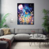 mockup 1 (3) Neutral Canvas Wall Art, Elegant Floral Painting,Botanical Canva-0168