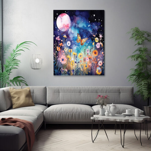 mockup 1 (3) Neutral Canvas Wall Art, Elegant Floral Painting,Botanical Canva-0168
